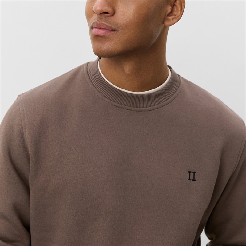 Les Deux Herre Core Kontrast Sweatshirt Mountain Grey Brown