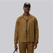Les Deux Herre Jasper Heavy Twill Overshirt Dark Sand