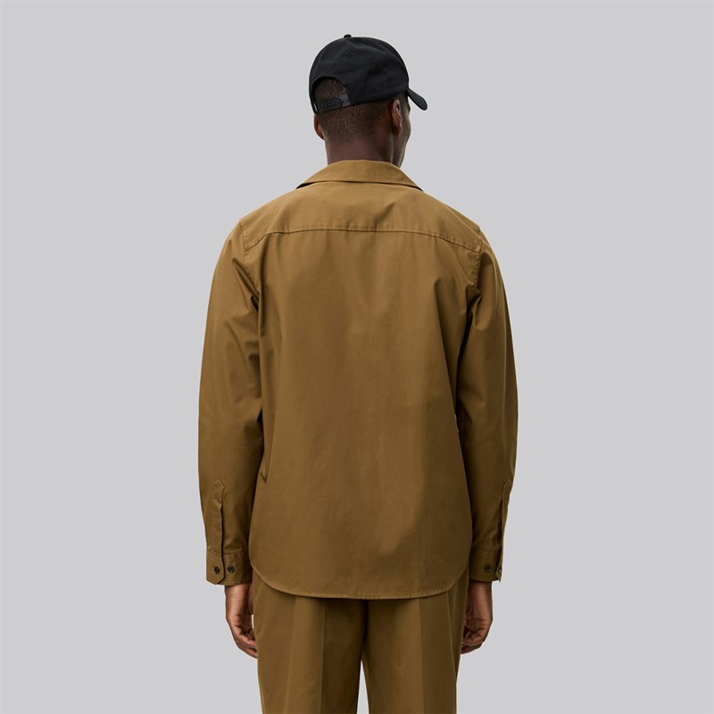 Les Deux Herre Jasper Heavy Twill Overshirt Dark Sand