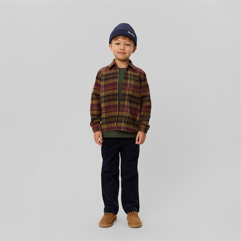 Les Deux Boys Lennon Check Overshirt Fudge