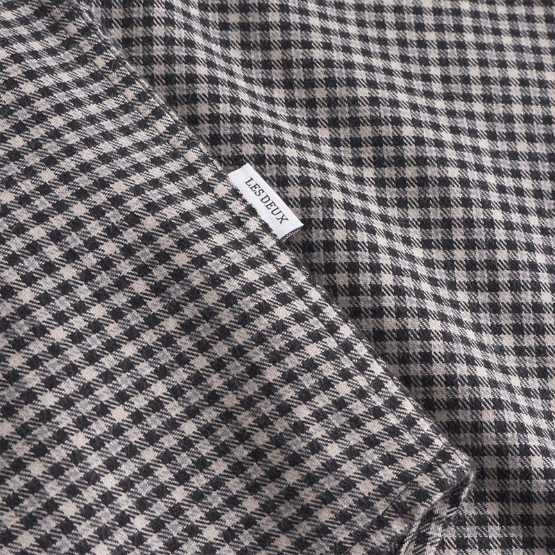 Les Deux Boys Konrad Check Flannel Shirt Gargoyle