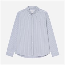 Les Deux Mens Konrad Striped Oxford Shirt Allure