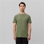 Les Deux Mens Norregaard Contrast T-Shirt Olivine Green