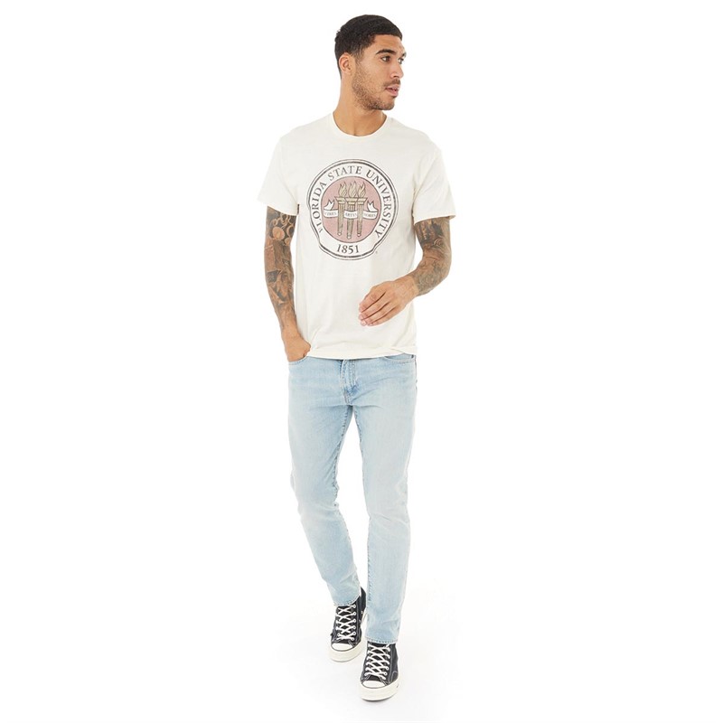 Campus Lab Mens Florida State Emblem T-Shirt Natural