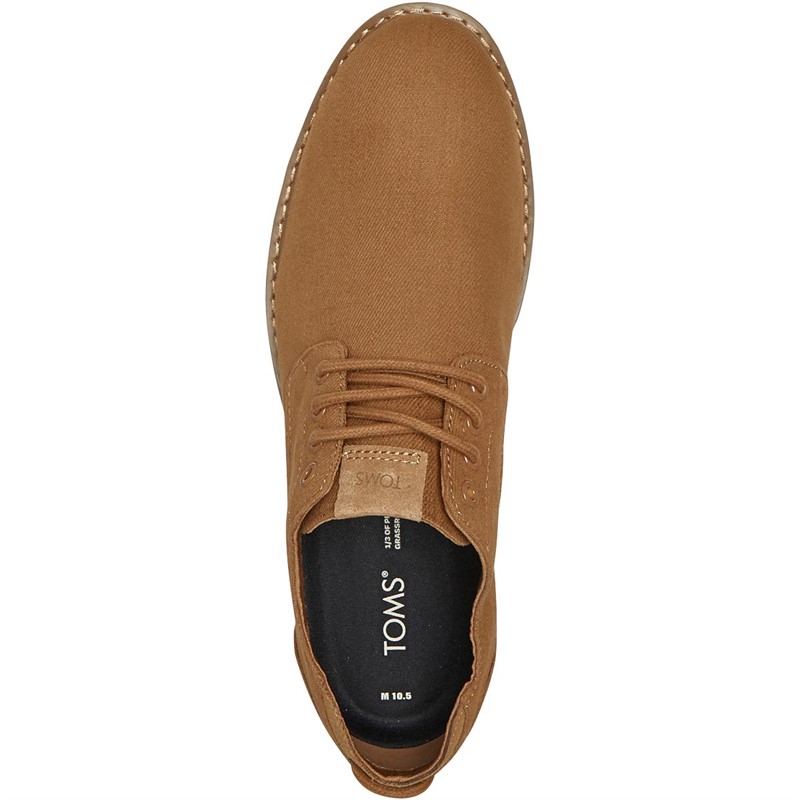 TOMS Mens Navi Oxford Shoes Brown