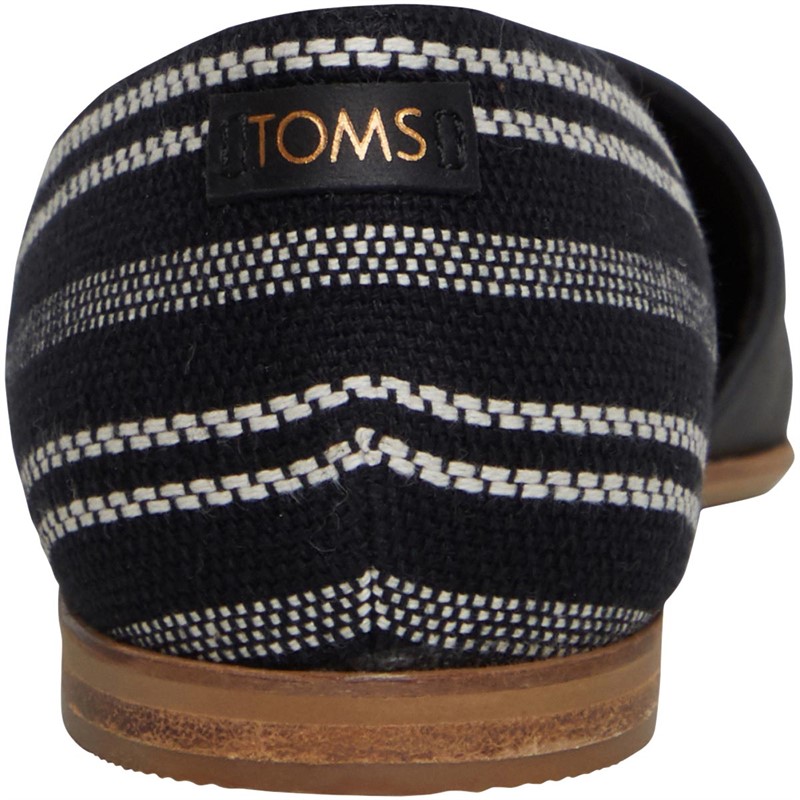 TOMS Womens Jutti Dorsay Flat Shoes Black