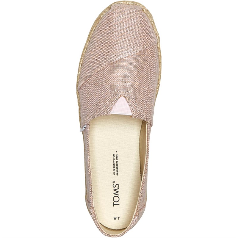 TOMS Womens Rope Espadrilles Pink