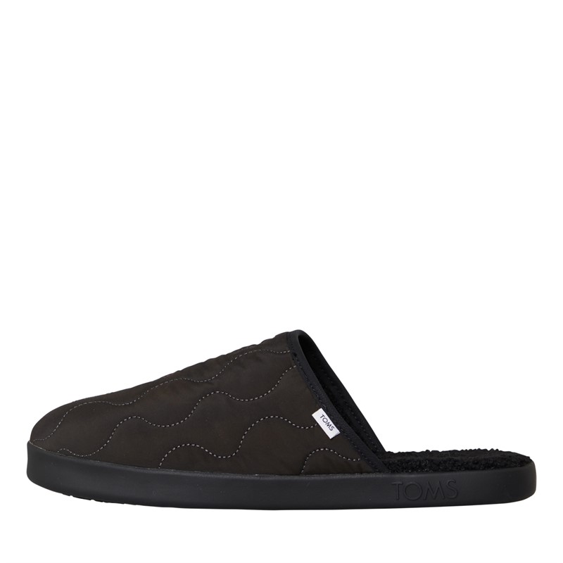 TOMS Mens Harbor Slippers Black