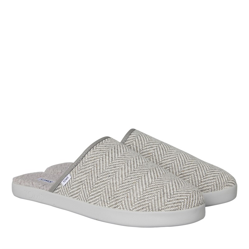 TOMS Mens Harbor Slippers Grey