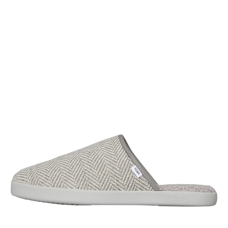 TOMS Mens Harbor Slippers Grey