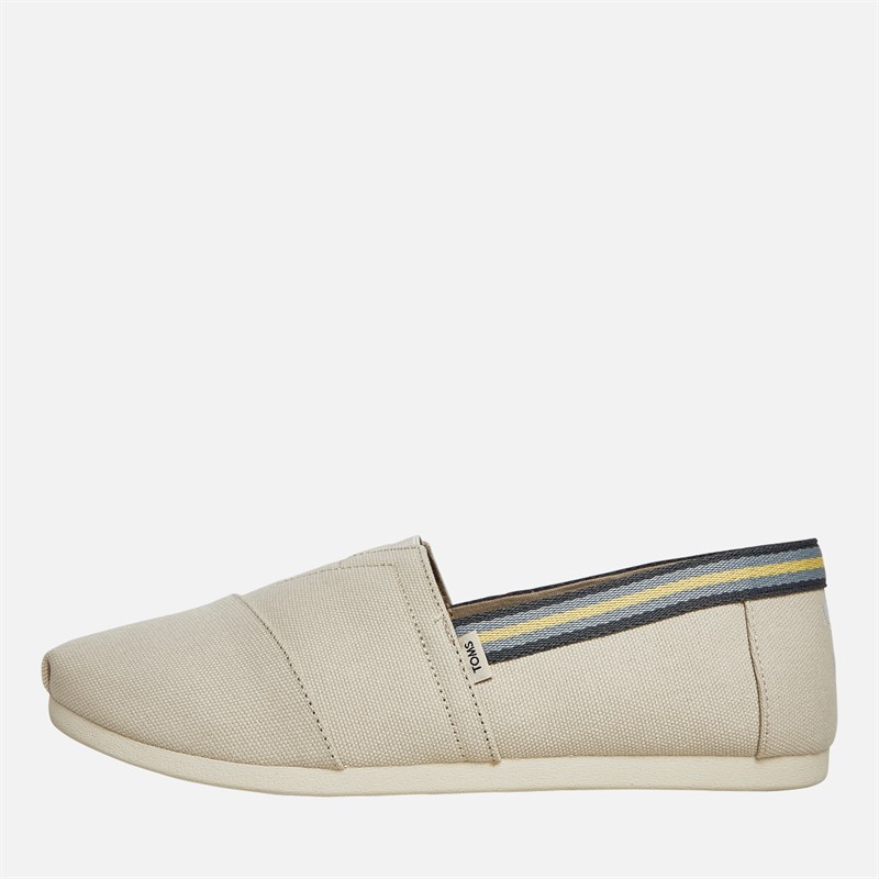 TOMS Herresko Canvas Alpargata Espadriller Birch White