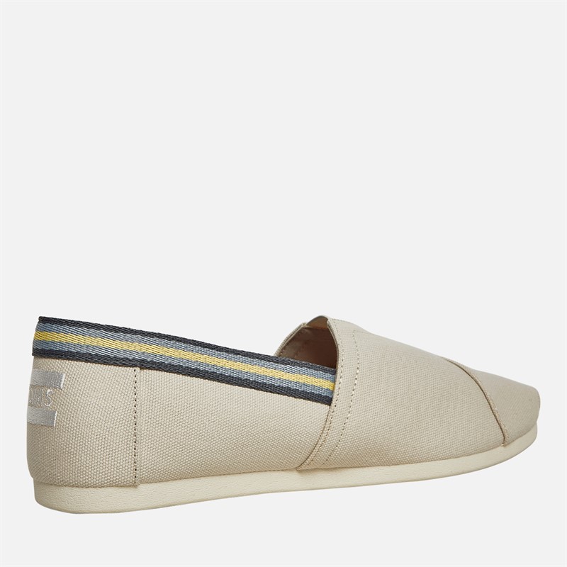 TOMS Herresko Canvas Alpargata Espadriller Birch White