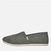 TOMS Heren Canvas Alpargata Espadrilles Zwart Verweerd