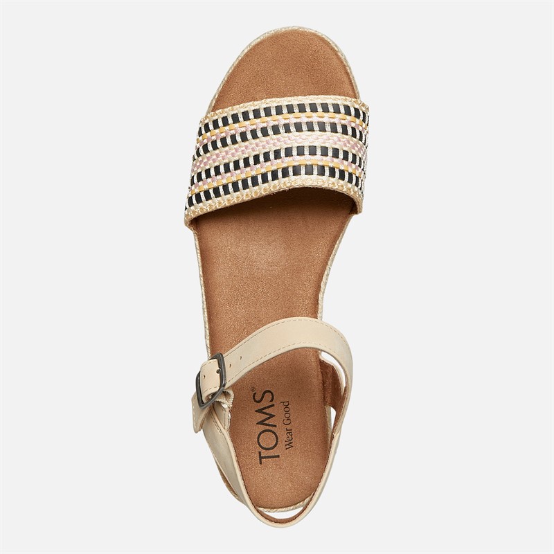 TOMS Womens Naia Ankle Strap Sandals Multi Color