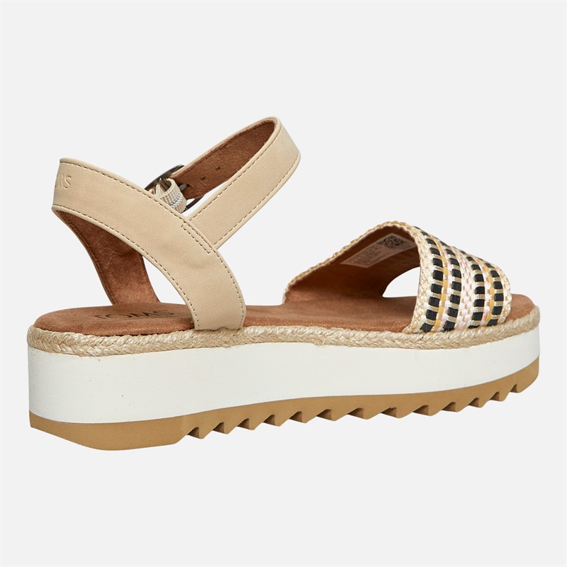 TOMS Womens Naia Ankle Strap Sandals Multi Color