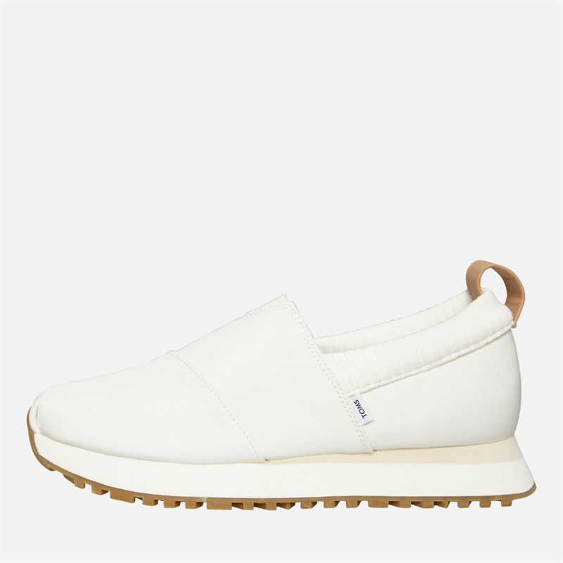 TOMS Womens Alpargata Resident 2.0 Trainers White - Size 7
