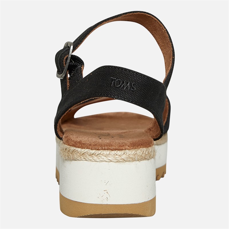 TOMS Womens Naia Ankle Strap Sandals Black