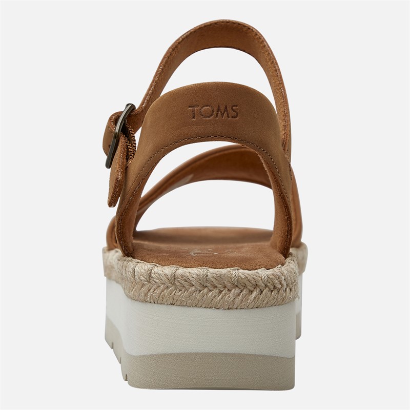 TOMS Womens Ronan Ankle Strap Sandals Tan