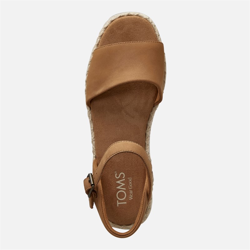 TOMS Womens Ronan Ankle Strap Sandals Tan