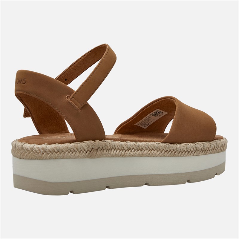 TOMS Womens Ronan Ankle Strap Sandals Tan