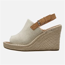 TOMS Womens Monica Ankle Strap Wedge Sandals Natural