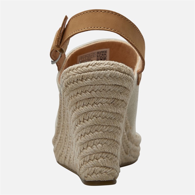 TOMS Womens Monica Ankle Strap Wedge Sandals Natural