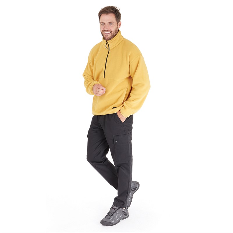 Jack Wolfskin Mens Osloer 1/2 Zip Polartec Fleece Amber Gold
