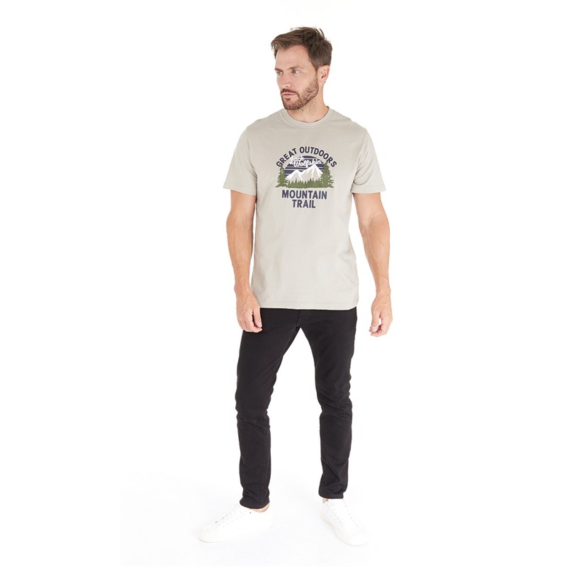 Jack Wolfskin Mens JW Mountain Trail T-Shirt Ash Grey