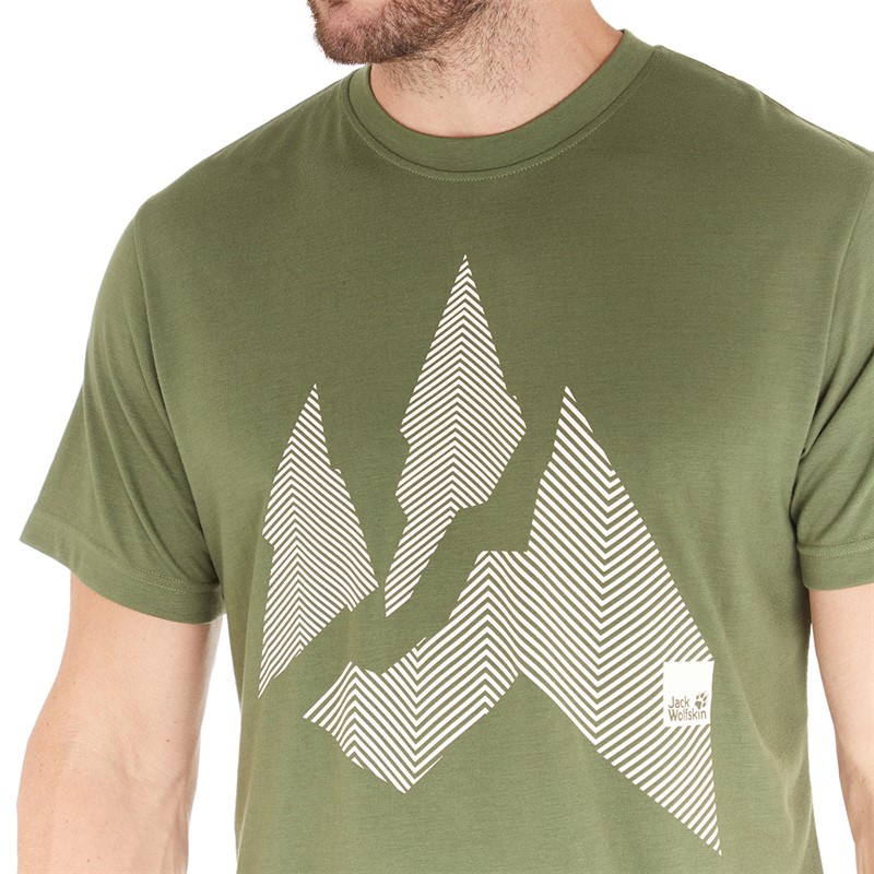 Jack Wolfskin Mens Nature Mountain T-Shirt Greenwood