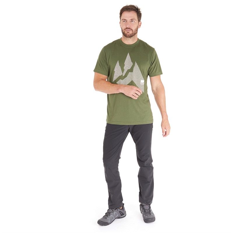 Jack Wolfskin Mens Nature Mountain T-Shirt Greenwood