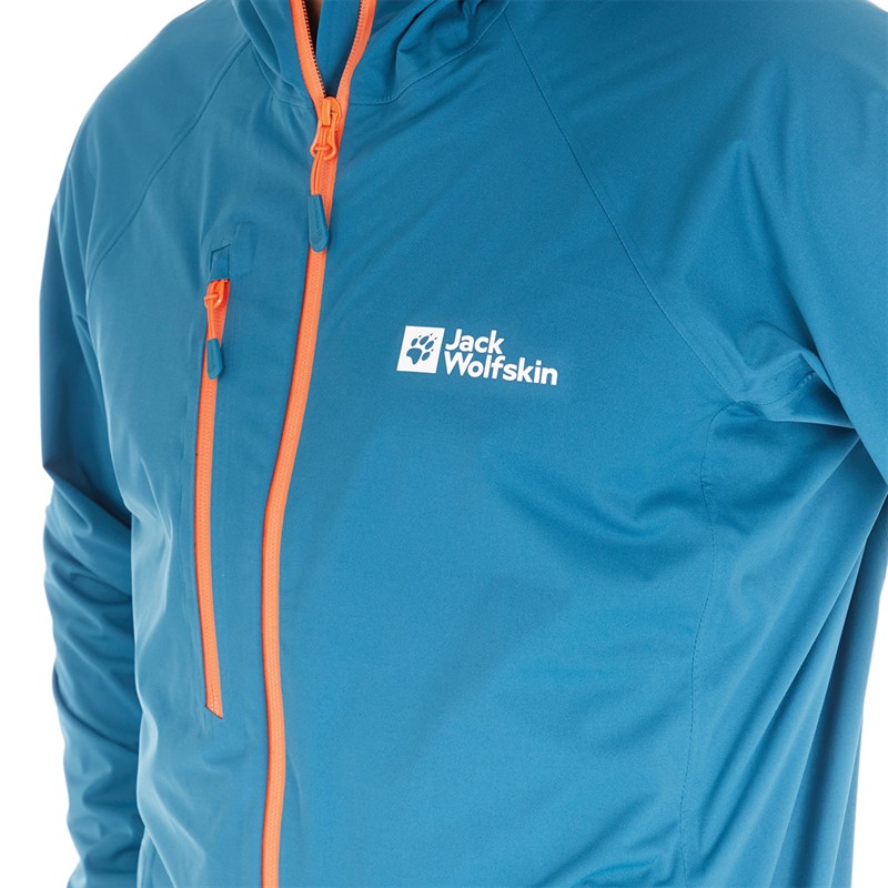 Jack Wolfskin Mens Koblat Texapore Pro 3 Layer Waterproof Jacket Blue Coral