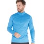 Jack Wolfskin Mens Sky Thermal 1/2 Zip Long Sleeve T-Shirt Blue Pacific