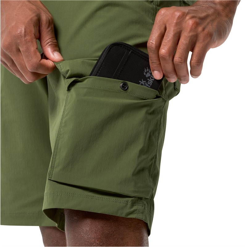 Jack Wolfskin Mens Wanderthirst Shorts Greenwood