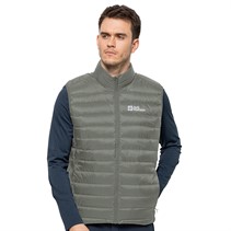 Jack Wolfskin Mens Pack And Go Down Gilet Gecko Green