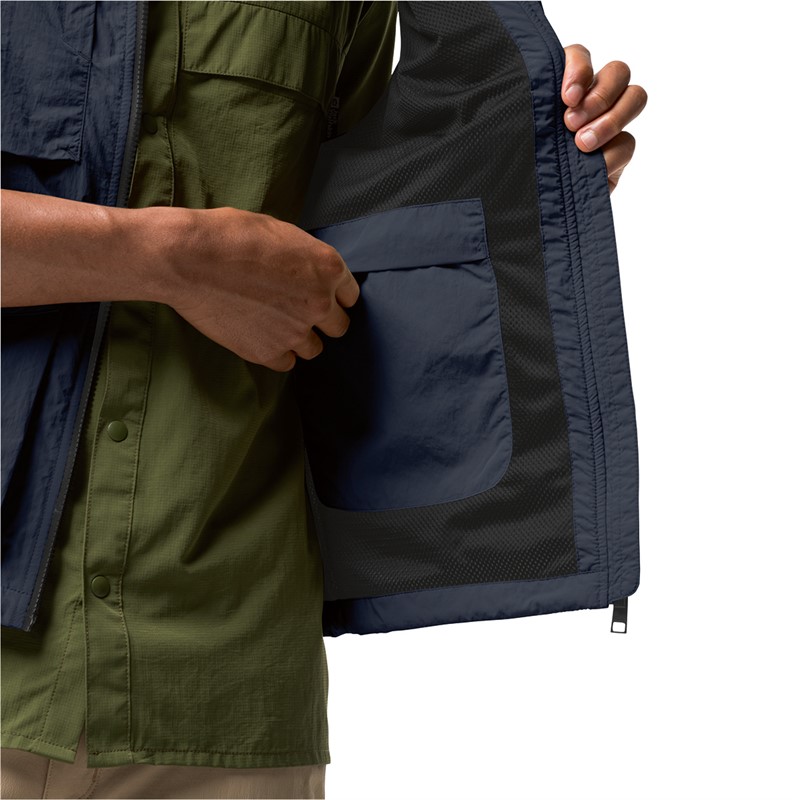 Jack Wolfskin Mens Lightsome Wander Vest Night Blue