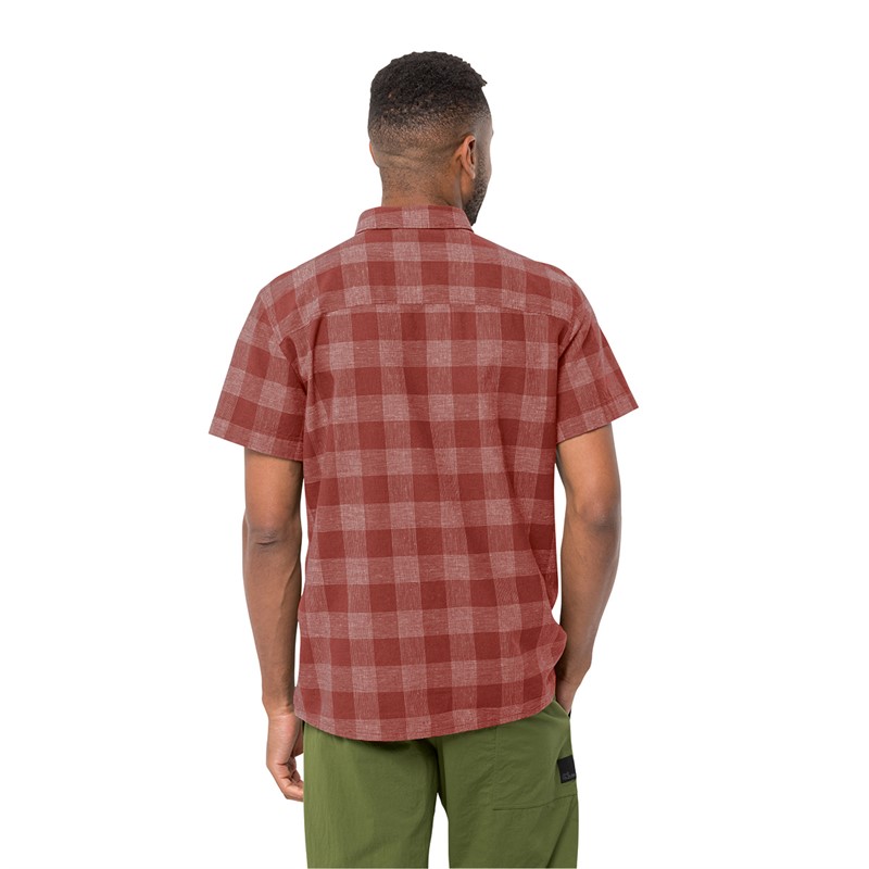 Jack Wolfskin Chemise à carreaux Highlands rouge écurie homme