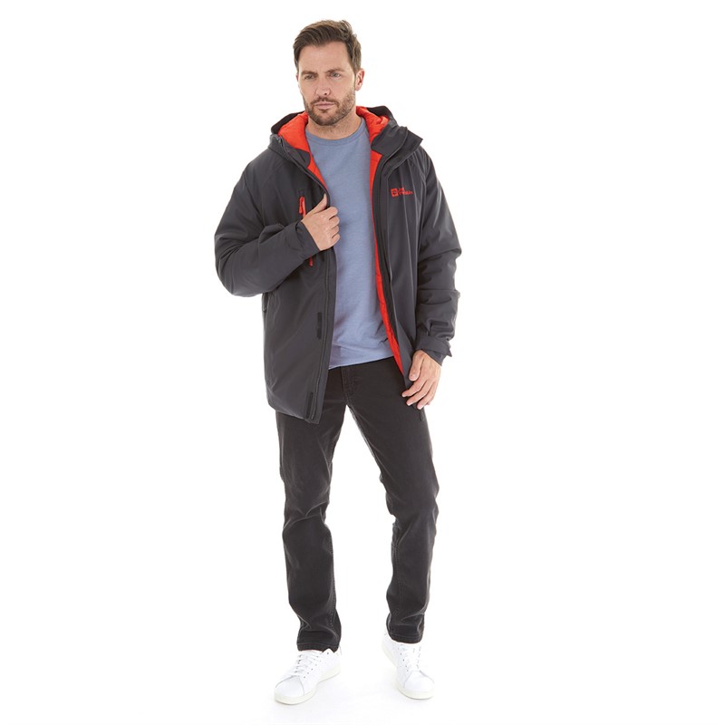 Jack Wolfskin Mens Troposphere Waterproof Insulated Hardshell Jacket Phantom