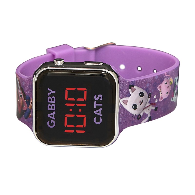 Gabby's Dollhouse Girls Printed Strap LED Watch Multi