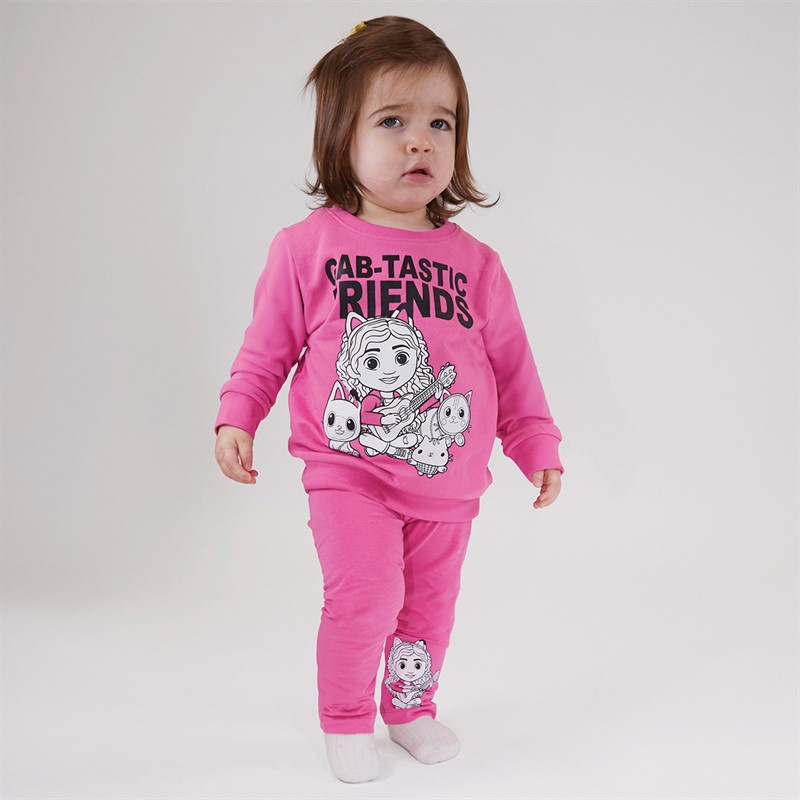 Gabby's Dollhouse Girls Agsa Tracksuit Set Pink Power