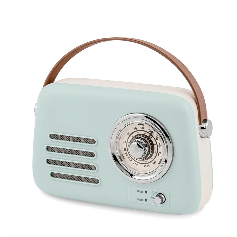 Reflex Active Wireless Retro Speaker And Radio Blue