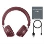 Reflex Active Noise Cancelling Over-Ear Headphones Burgundy