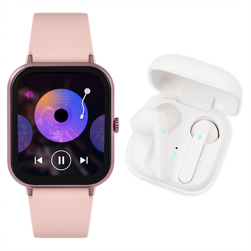 Reflex Active Womens Watch And Earbuds Set Pink