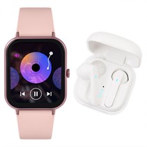 Reflex Active Womens Watch And Earbuds Set Pink