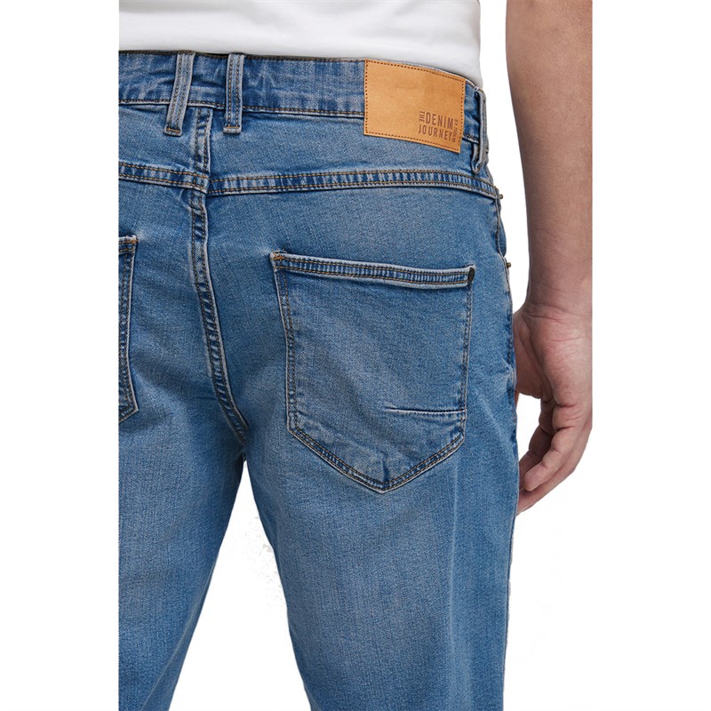 Solid Jeans en denim Bleu Clair Homme Joy Blue 200