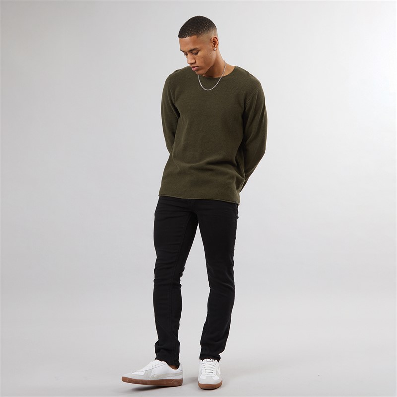 Solid Herre Tot Hybrid Jeans Med Lige Ben Sort