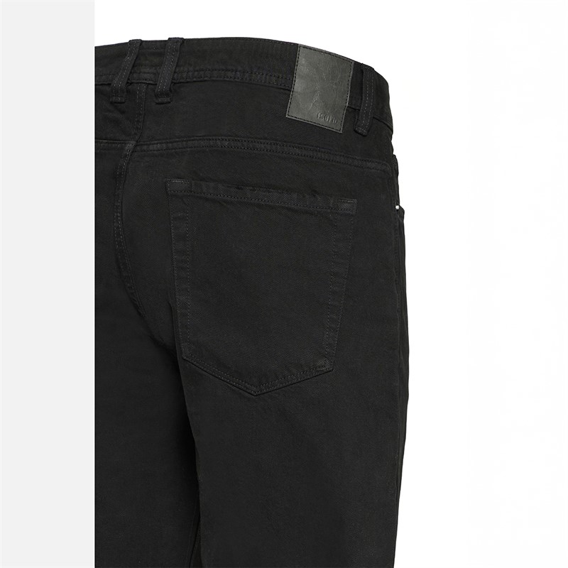Solid Herren Jeans Schwarzer Denim
