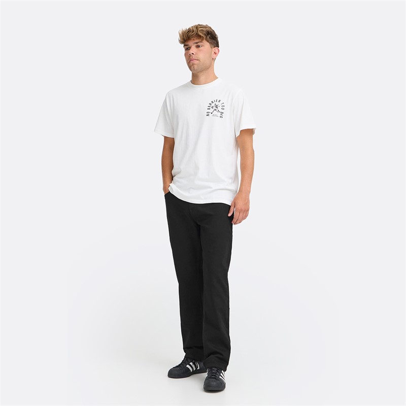 Solid Herren Jeans Schwarzer Denim