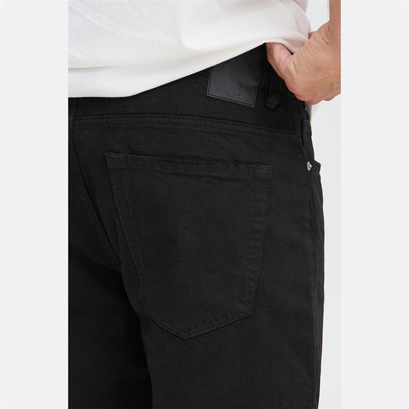 Solid Herren Jeans Schwarzer Denim