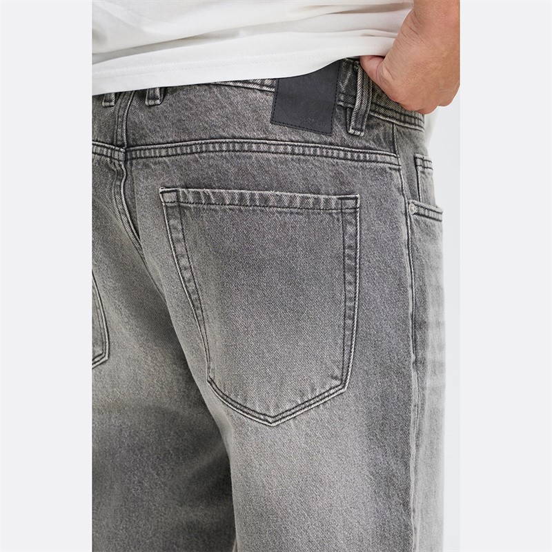 Solid Herren Jeans Grau Denim