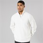 Solid Herren Strick Pullover Off White